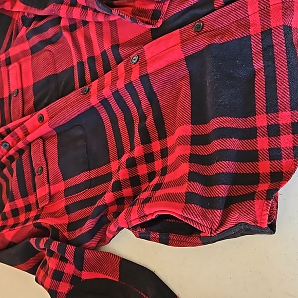Fleece plaid button up - Picture 4 of 5